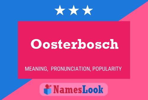 Pôster do nome Oosterbosch