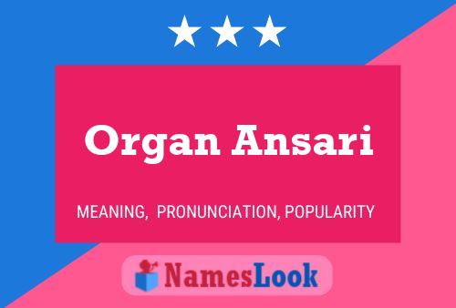 Pôster do nome Organ Ansari