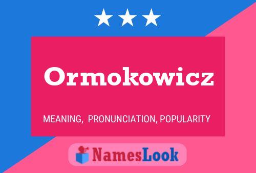 Pôster do nome Ormokowicz