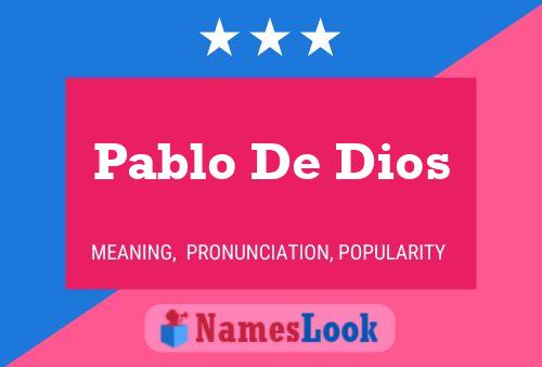 Pôster do nome Pablo De Dios