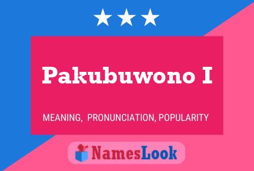 Pôster do nome Pakubuwono I