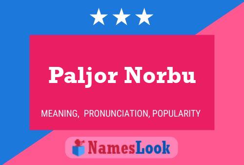 Pôster do nome Paljor Norbu