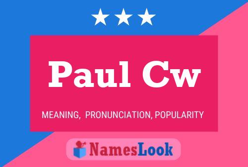 Pôster do nome Paul Cw