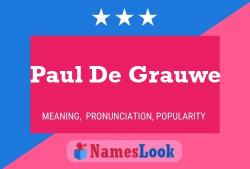 Pôster do nome Paul De Grauwe