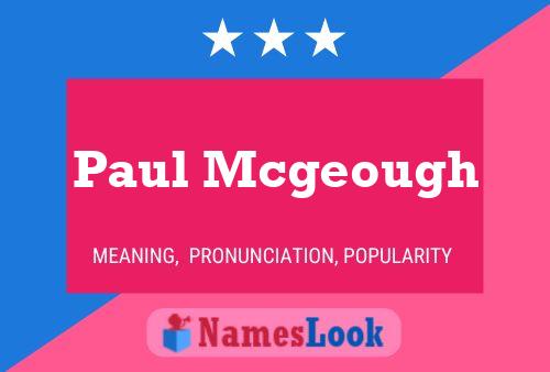 Pôster do nome Paul Mcgeough