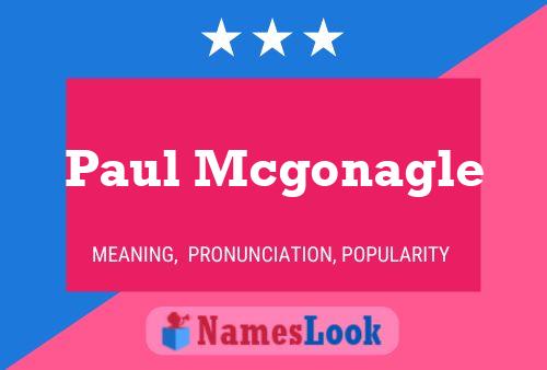 Pôster do nome Paul Mcgonagle