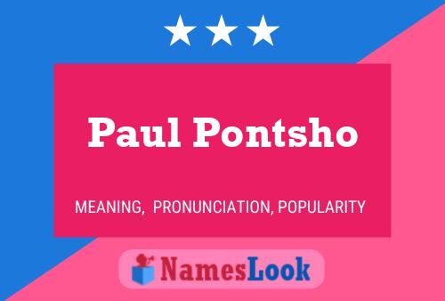 Pôster do nome Paul Pontsho