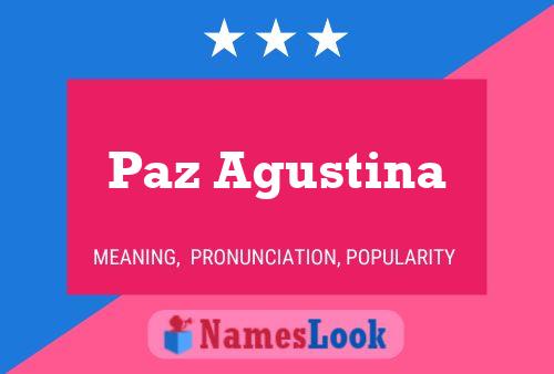 Pôster do nome Paz Agustina