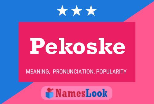 Pôster do nome Pekoske