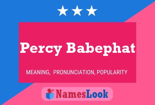 Pôster do nome Percy Babephat