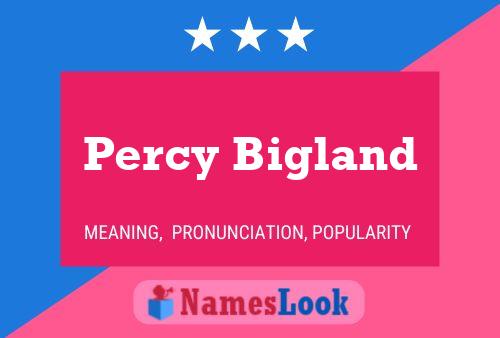 Pôster do nome Percy Bigland