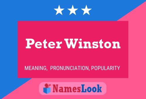 Pôster do nome Peter Winston