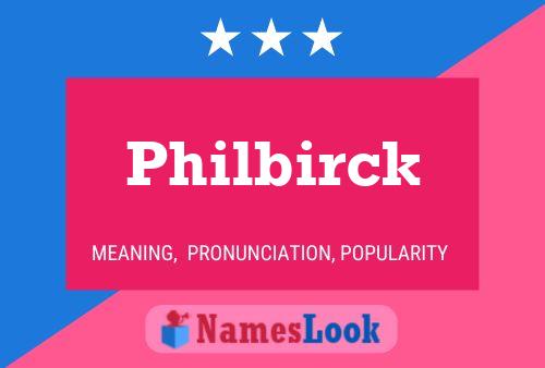 Pôster do nome Philbirck