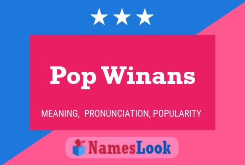 Pôster do nome Pop Winans