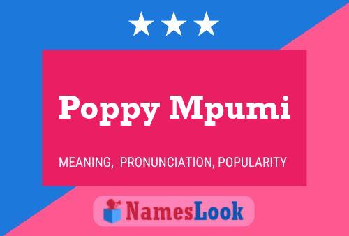 Pôster do nome Poppy Mpumi