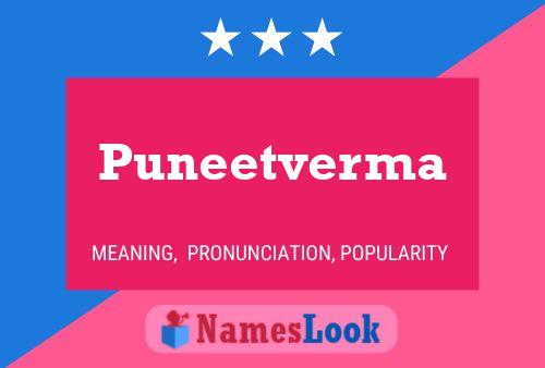 Pôster do nome Puneetverma