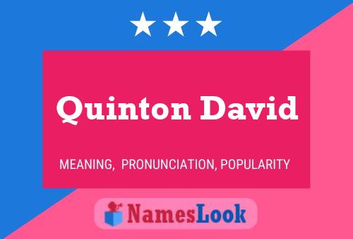 Pôster do nome Quinton David