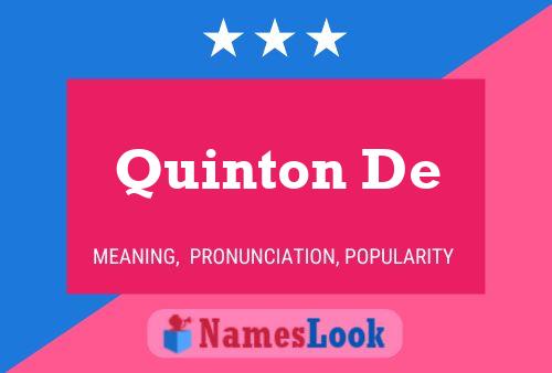 Pôster do nome Quinton De