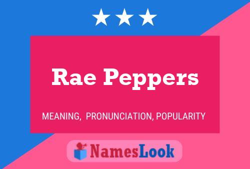 Pôster do nome Rae Peppers