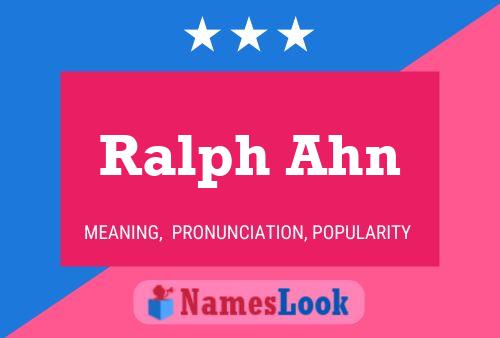 Pôster do nome Ralph Ahn