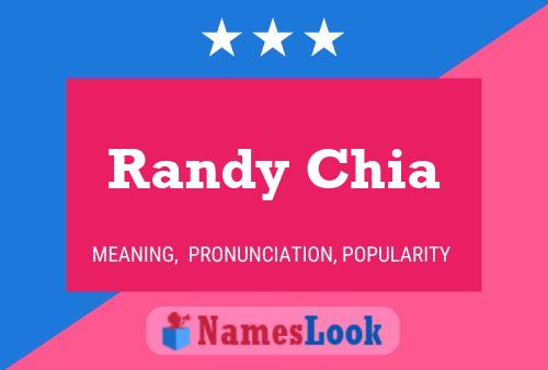 Pôster do nome Randy Chia