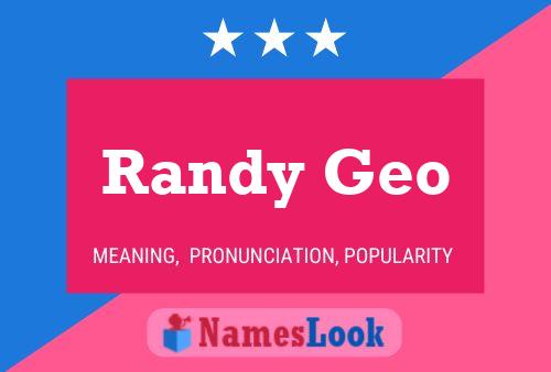 Pôster do nome Randy Geo