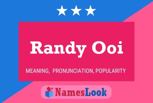 Pôster do nome Randy Ooi