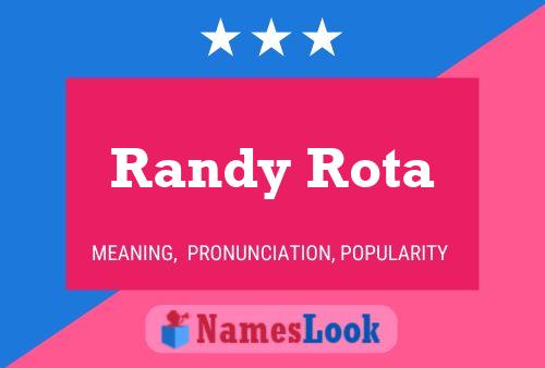 Pôster do nome Randy Rota