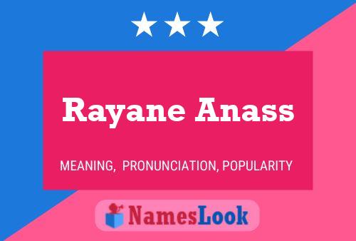 Pôster do nome Rayane Anass