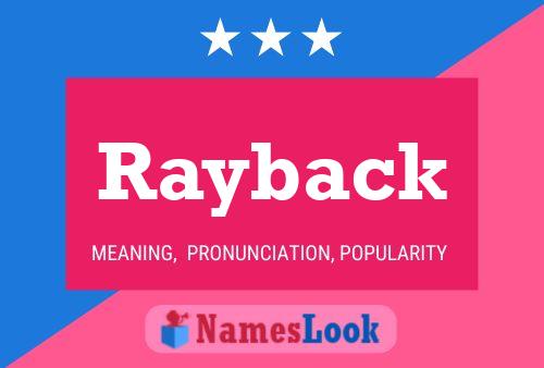 Pôster do nome Rayback