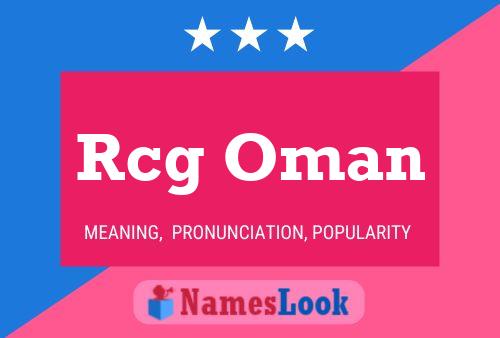 Pôster do nome Rcg Oman