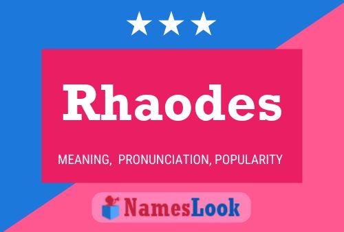 Pôster do nome Rhaodes