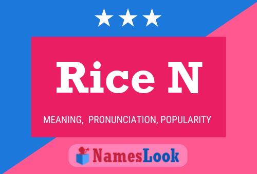 Pôster do nome Rice N