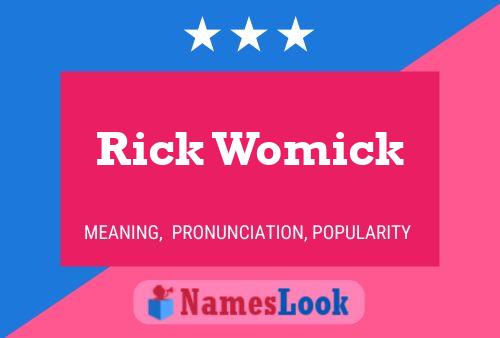 Pôster do nome Rick Womick