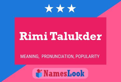 Pôster do nome Rimi Talukder