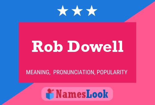 Pôster do nome Rob Dowell