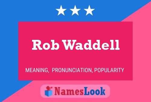 Pôster do nome Rob Waddell