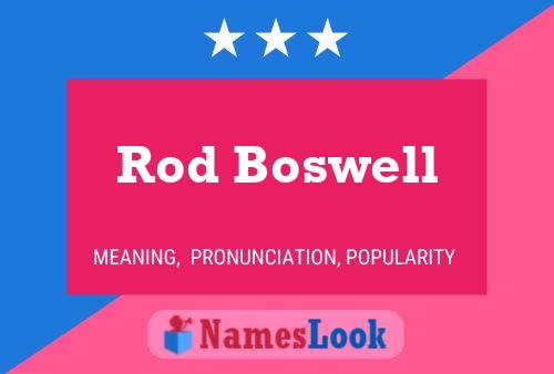 Pôster do nome Rod Boswell