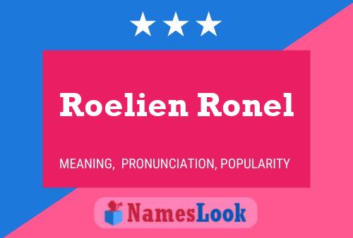 Pôster do nome Roelien Ronel