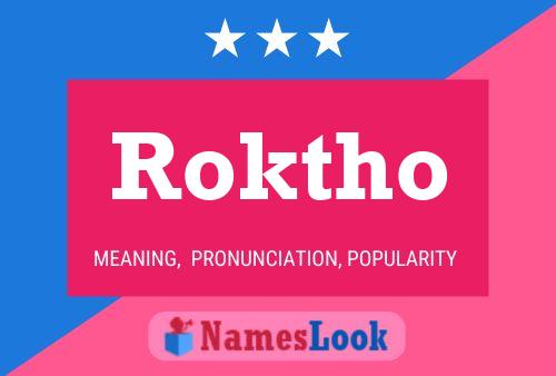 Pôster do nome Roktho