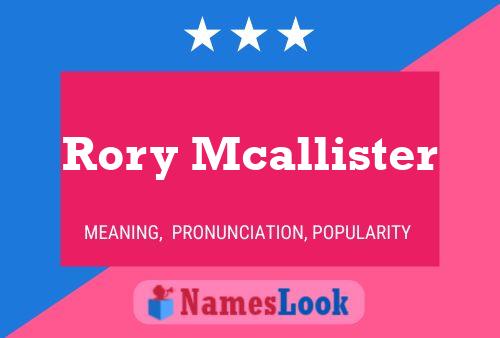 Pôster do nome Rory Mcallister