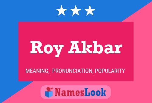 Pôster do nome Roy Akbar