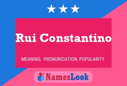 Pôster do nome Rui Constantino