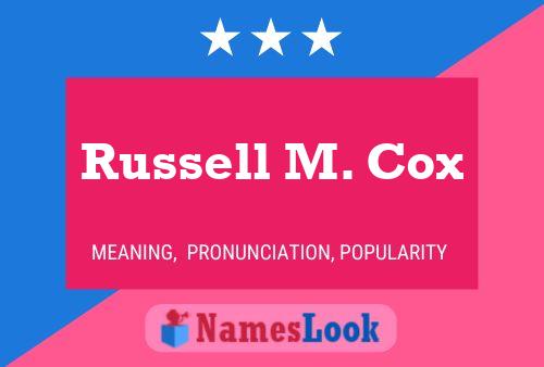 Pôster do nome Russell M. Cox