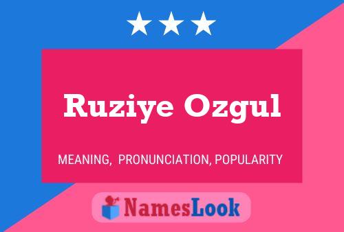 Pôster do nome Ruziye Ozgul