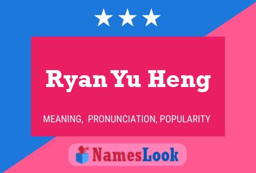 Pôster do nome Ryan Yu Heng