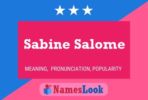 Pôster do nome Sabine Salome