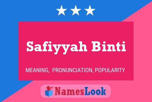 Pôster do nome Safiyyah Binti