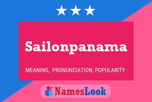 Pôster do nome Sailonpanama