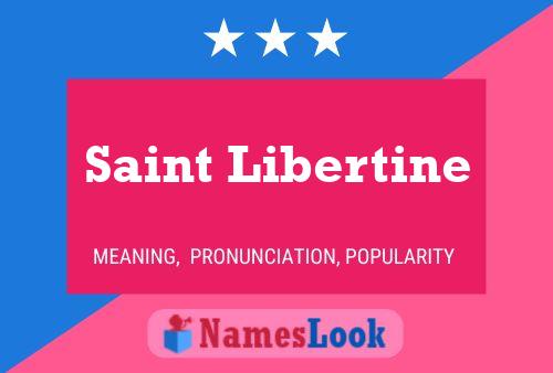 Pôster do nome Saint Libertine